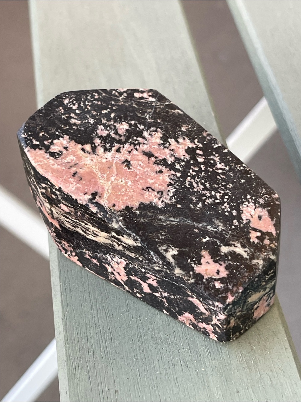 Rhodonite Crystal Pink and Black